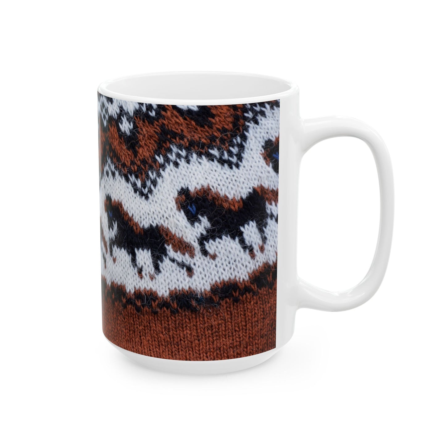 Ceramic Mug with Knitted pattern "Tölt"