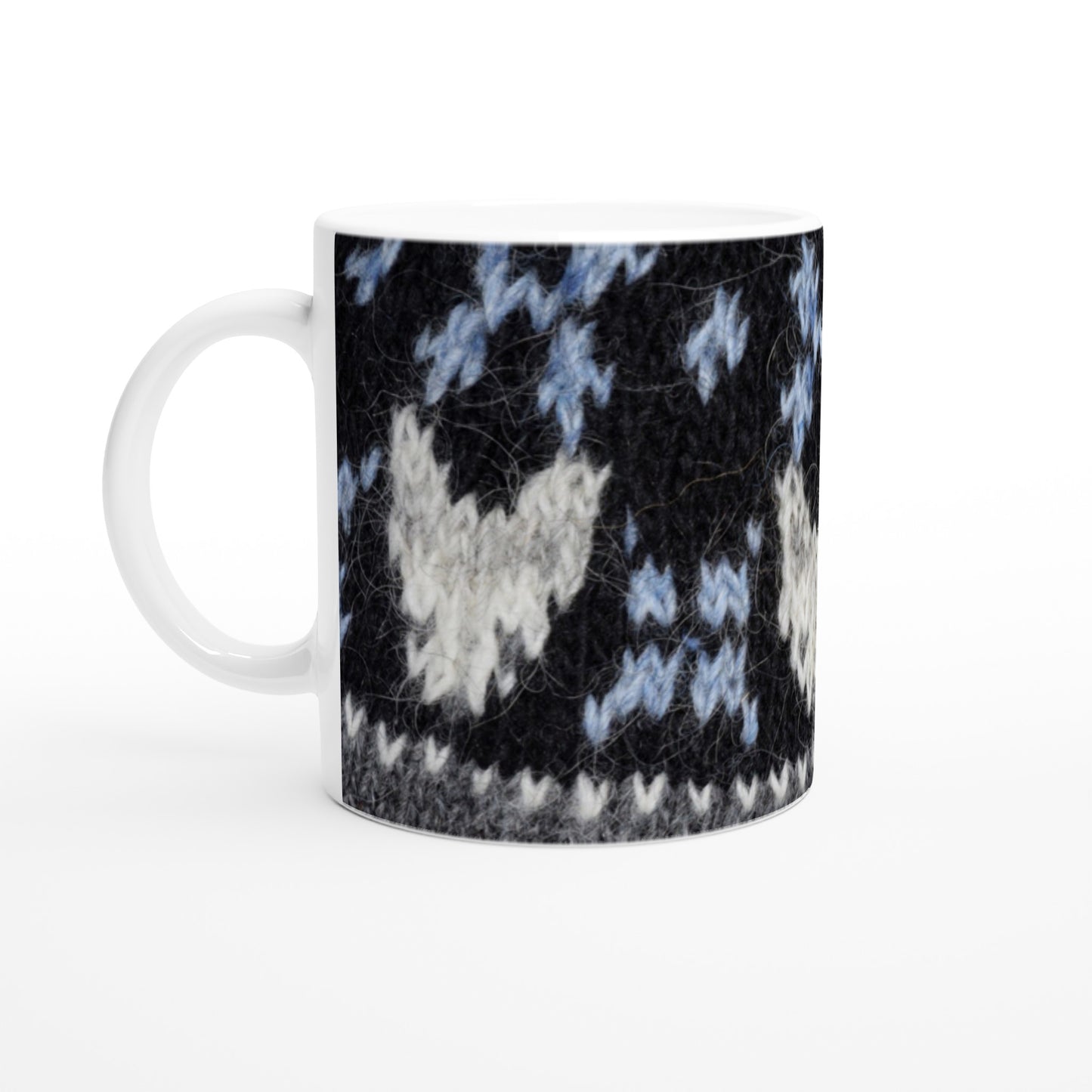 Mug with Icelandic knit pattern - Arctic Fox