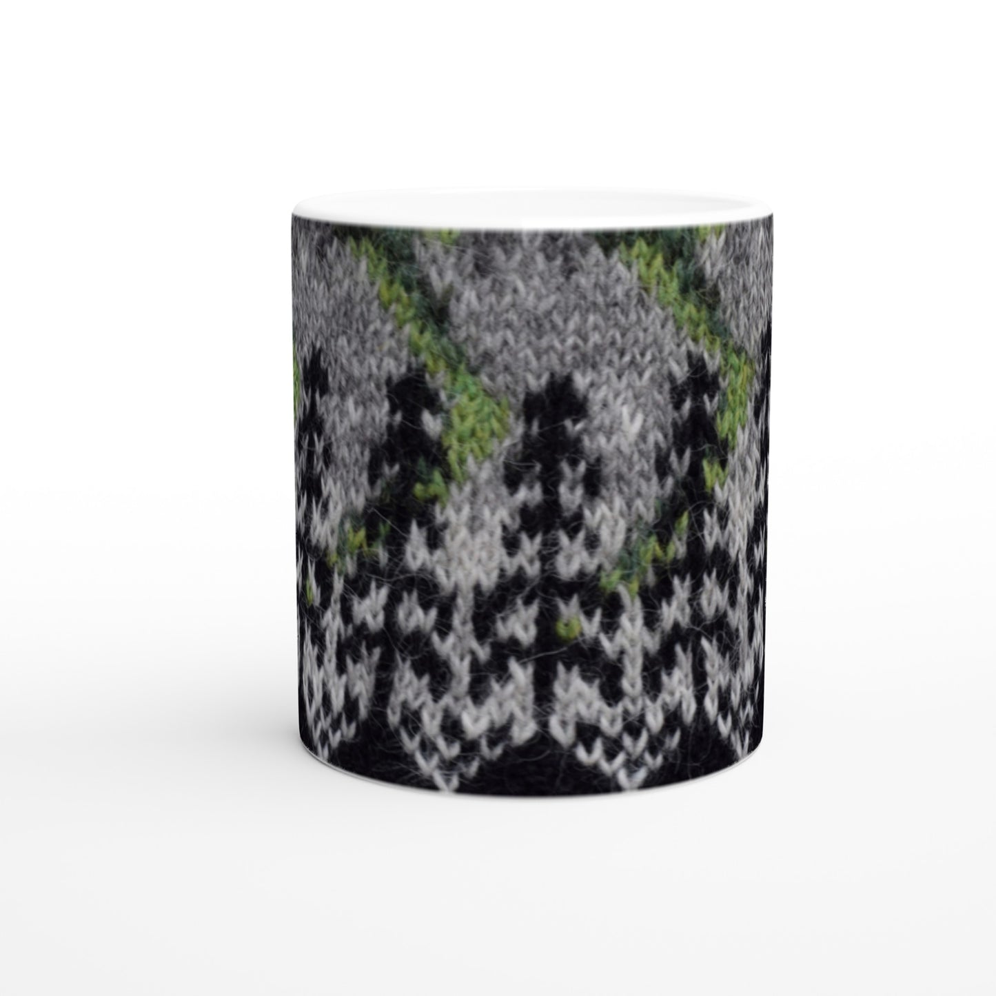 Mug with Icelandic knit pattern - Northern Lights
