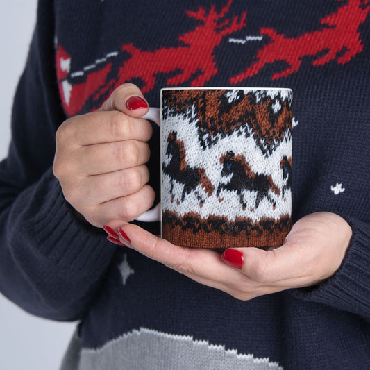 Ceramic Mug with Knitted pattern "Tölt"