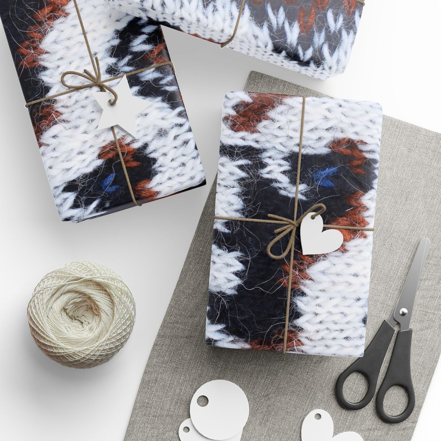 Wrapping Papers with knitted pattern "Tölt"