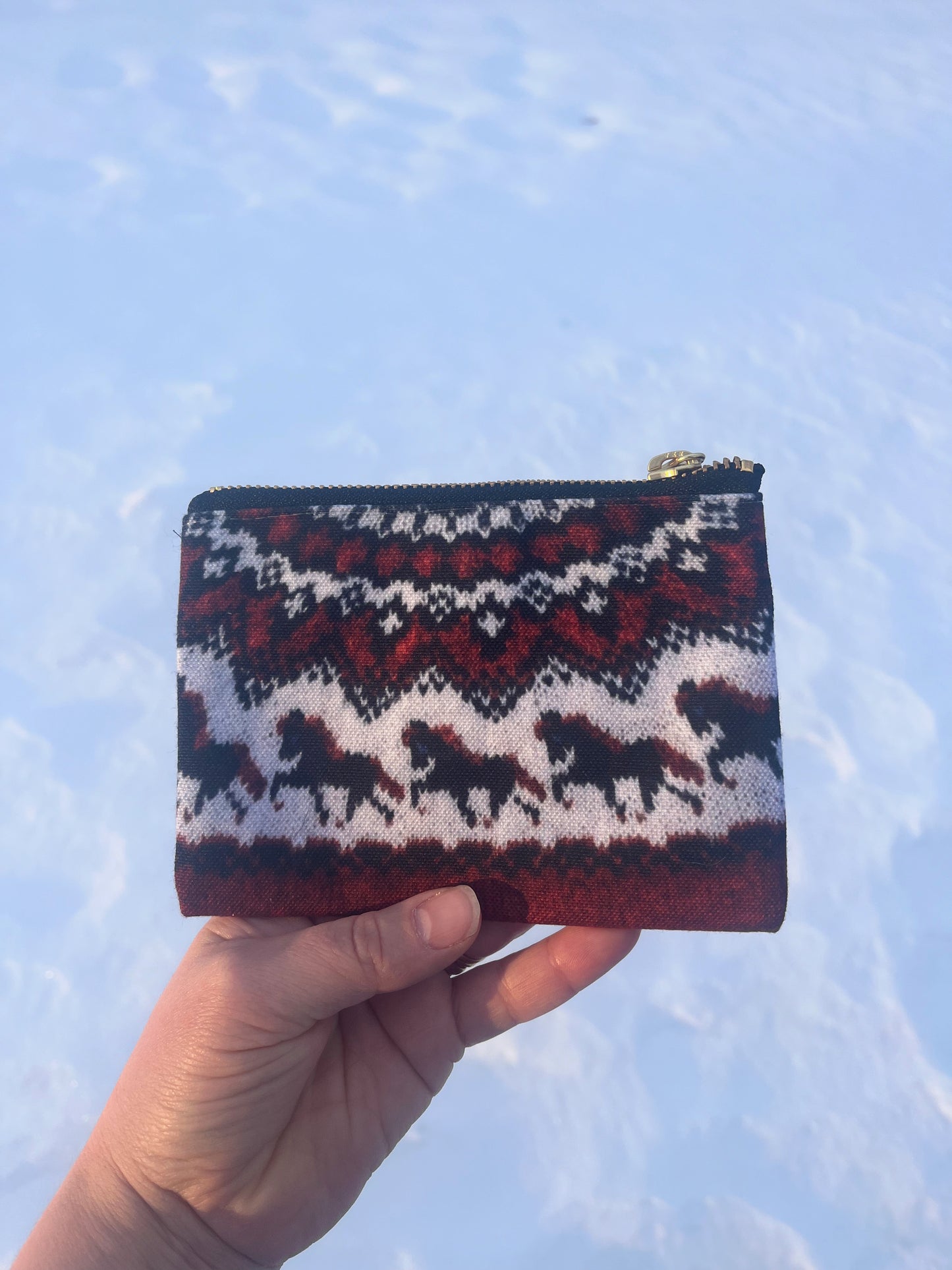 Print of Knitted Sweater - Accessory Pouch - 'Tölt' Pattern Design