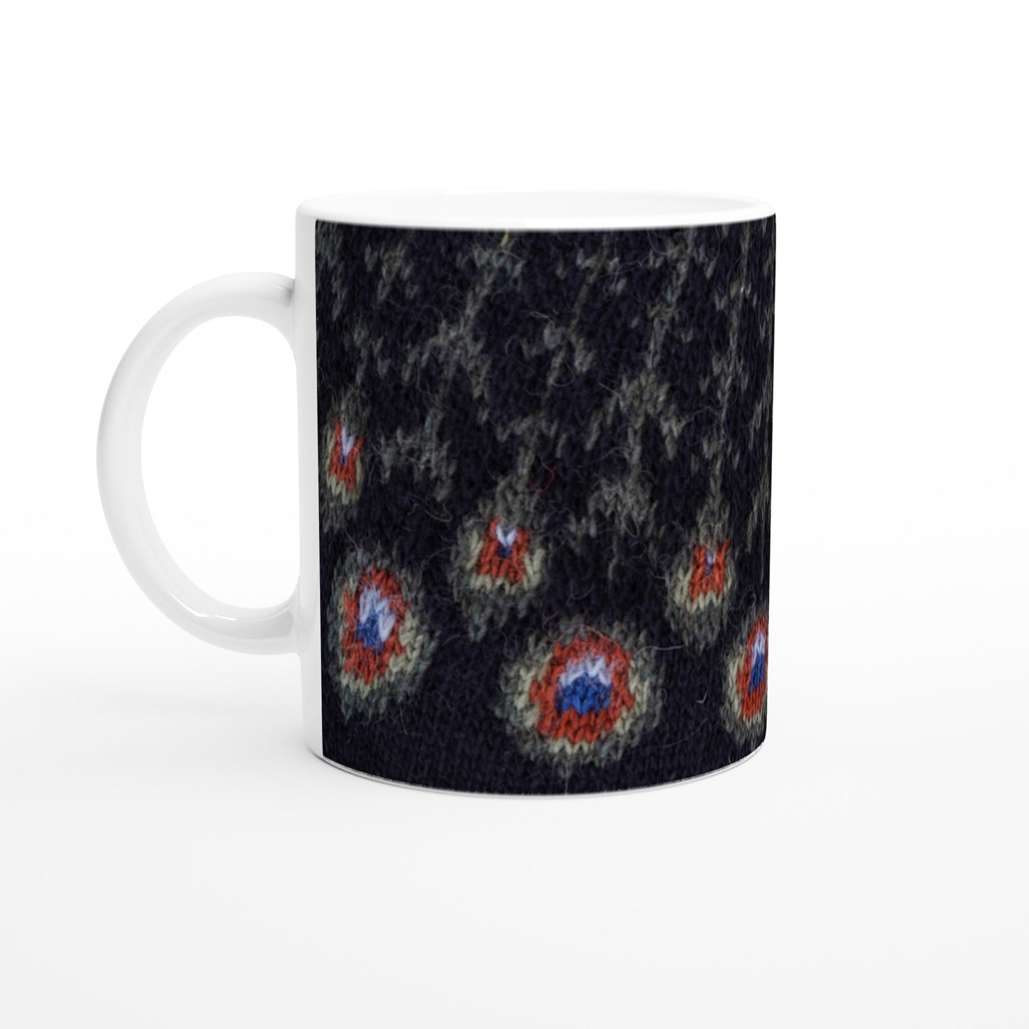 Mug with Icelandic knit pattern - Peacock