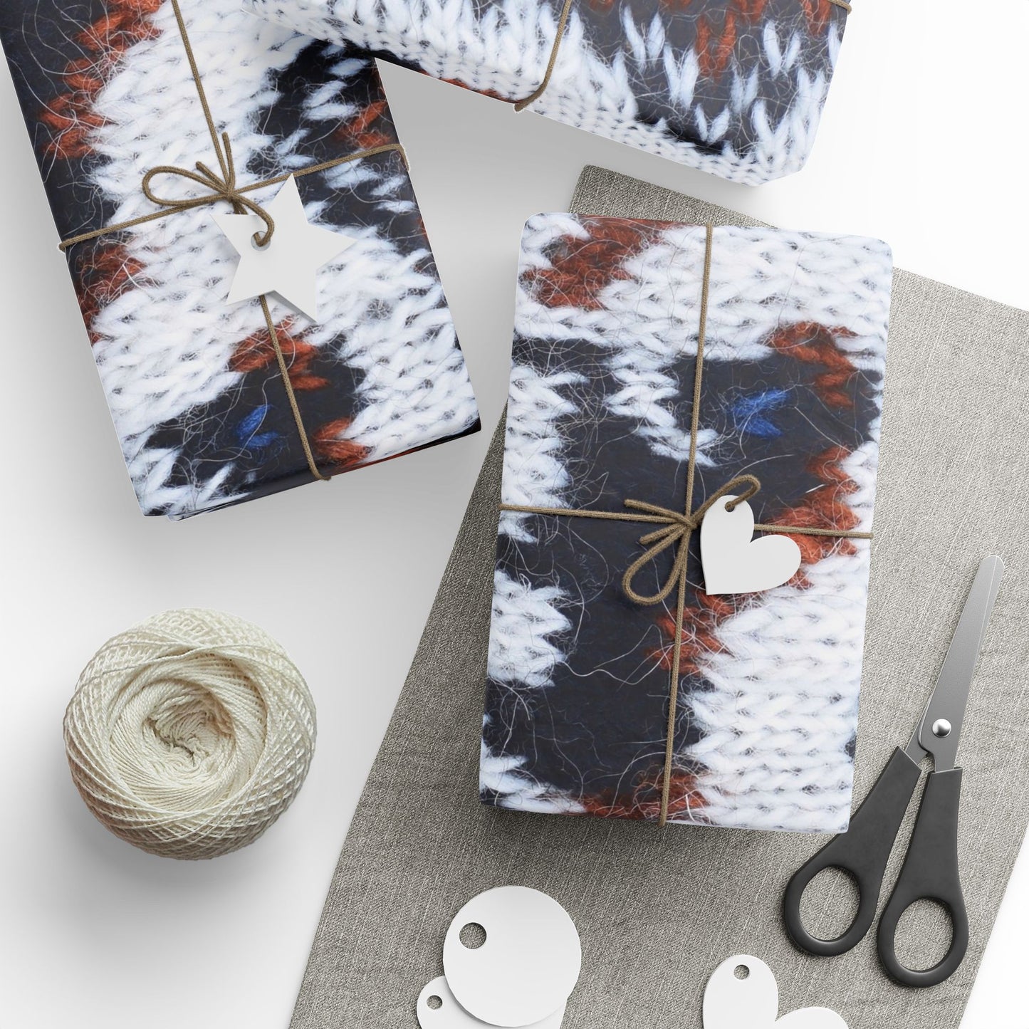 Wrapping Papers with knitted pattern "Tölt"