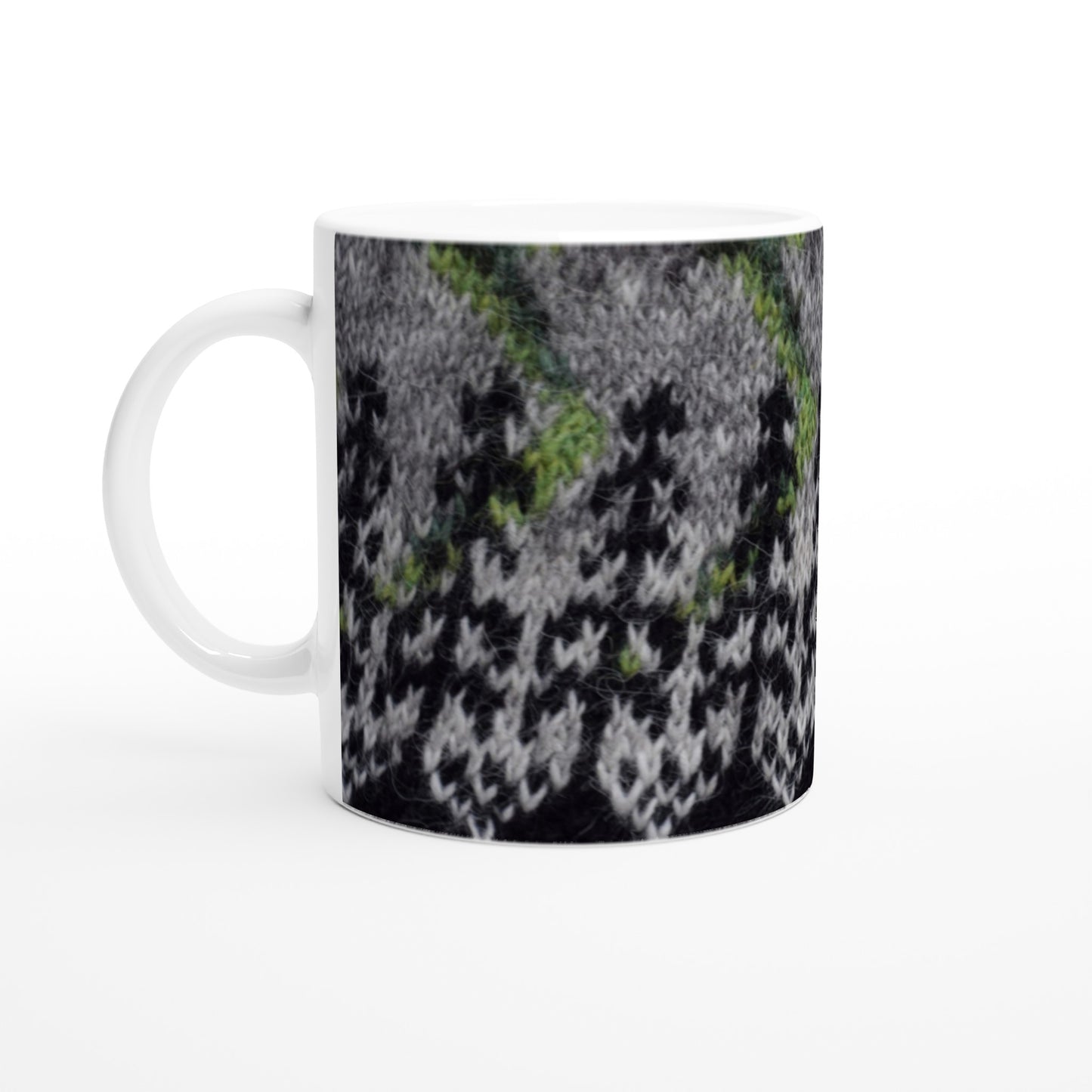 Mug with Icelandic knit pattern - Northern Lights