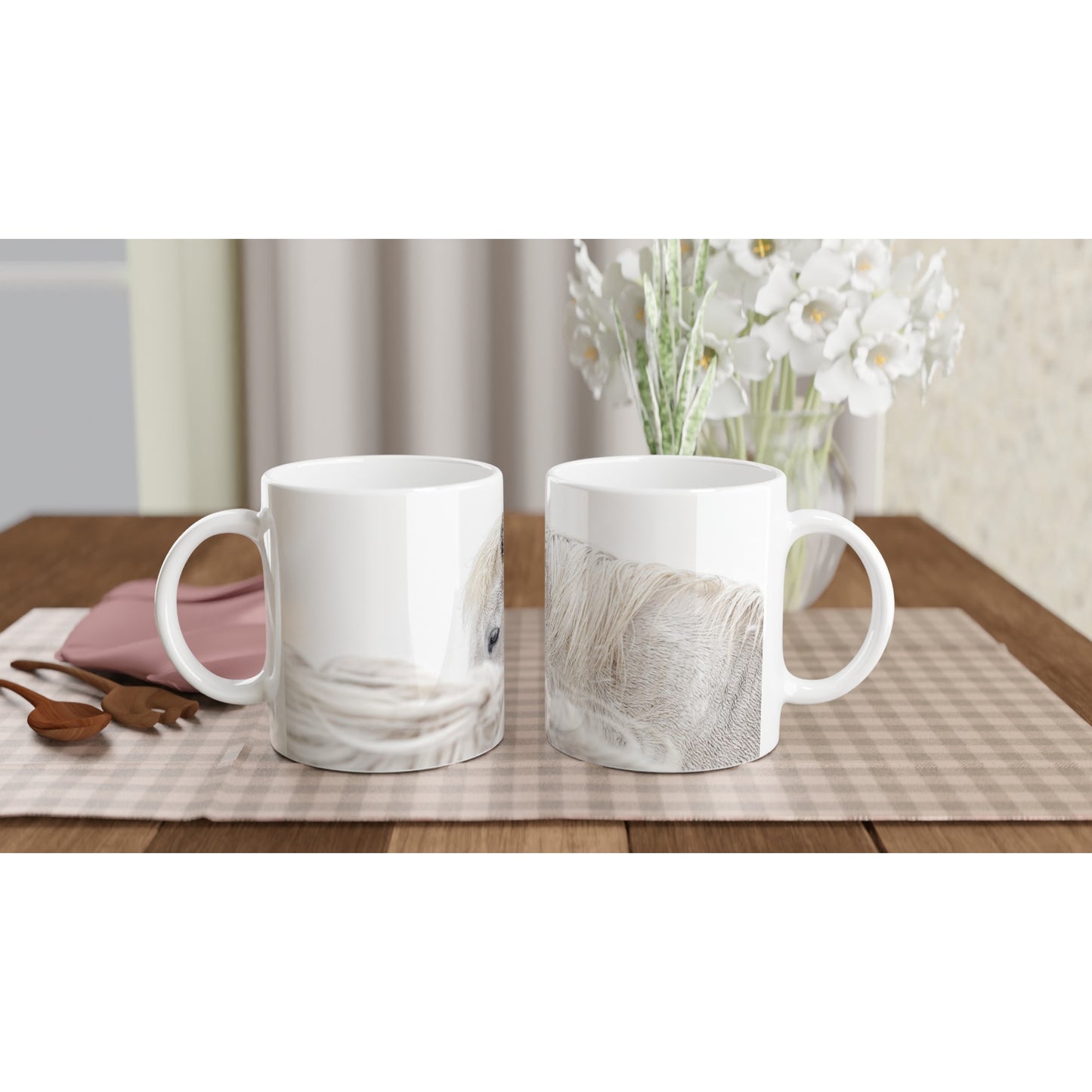 White 11oz Ceramic Mug - White Out